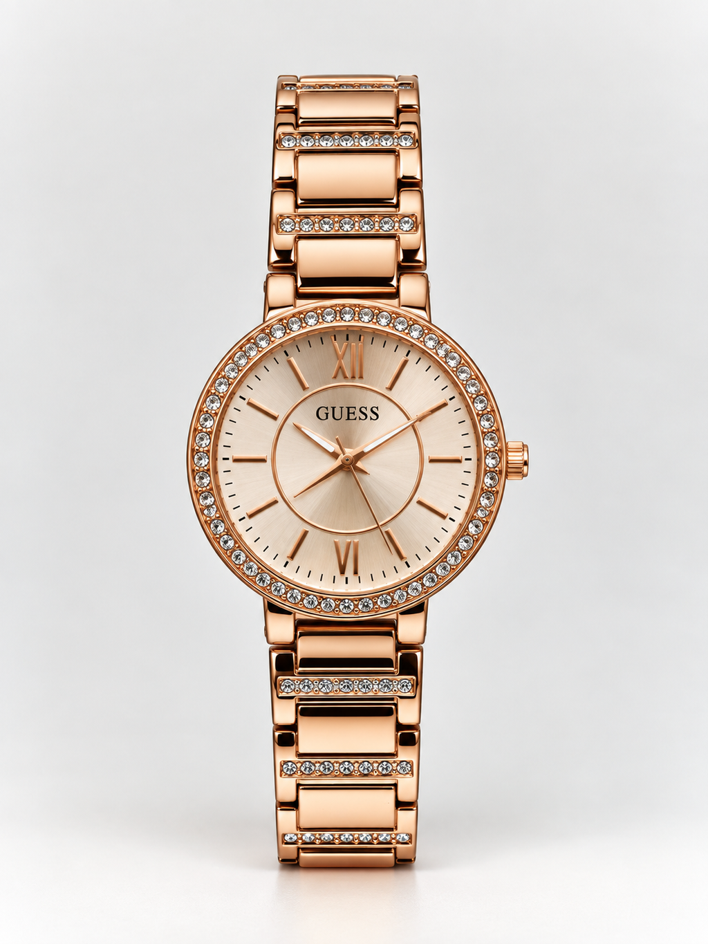 Guess Melody Ladies Dress Watch( Rose Gold Dial)