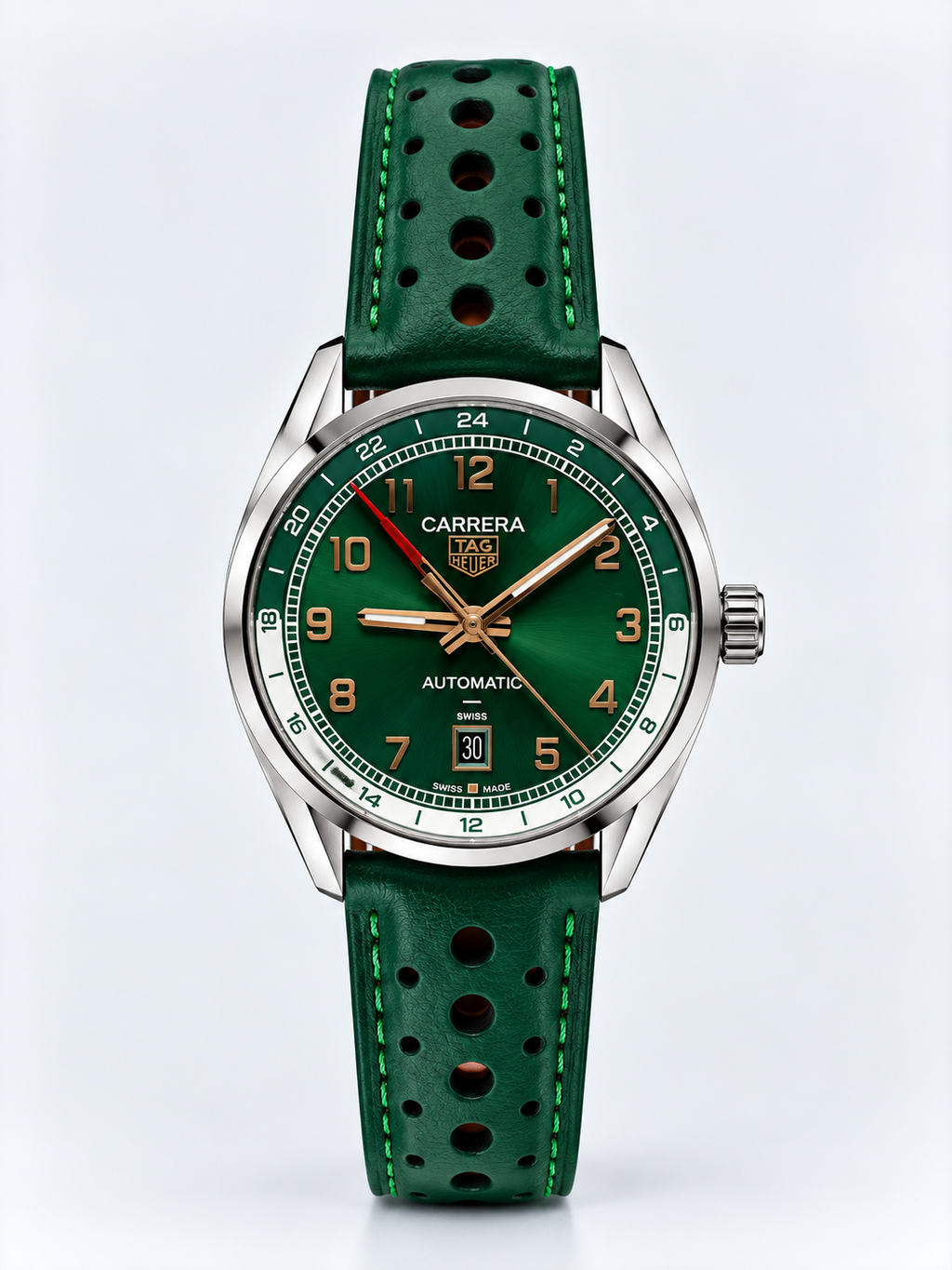 Tag Heuer Careera Date Twin Time ( Teal Green )