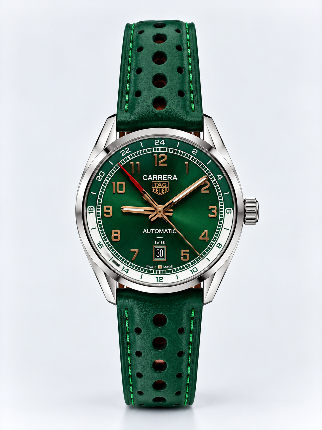 Tag Heuer Careera Date Twin Time ( Teal Green )