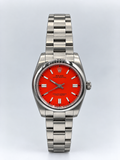 Rolex Oyester Perpetual Coral Red Dial  ( 40 MM )