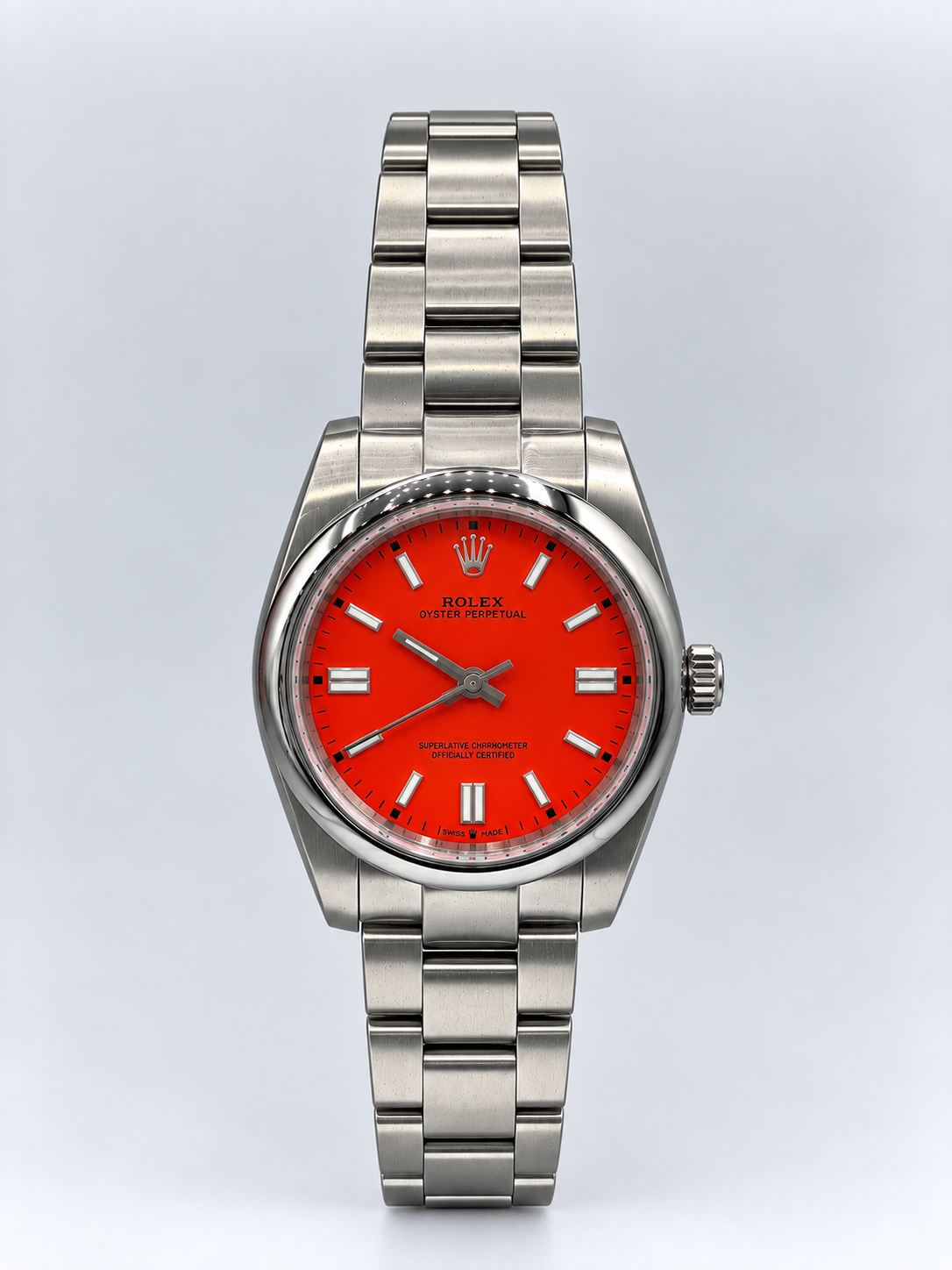 Rolex Oyester Perpetual Coral Red Dial  ( 40 MM )