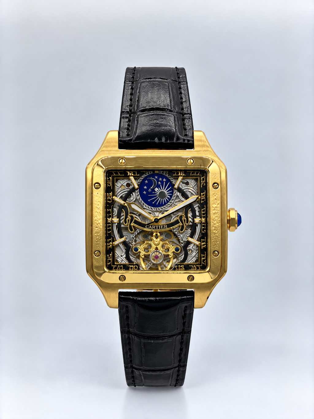 Cartier Santos Skeleton Tourbillon.