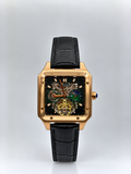 Cartier Santos Skeleton Tourbillon Gold And Green