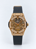 Hublot Classic Fusion Skeleton King Gold Diamonds