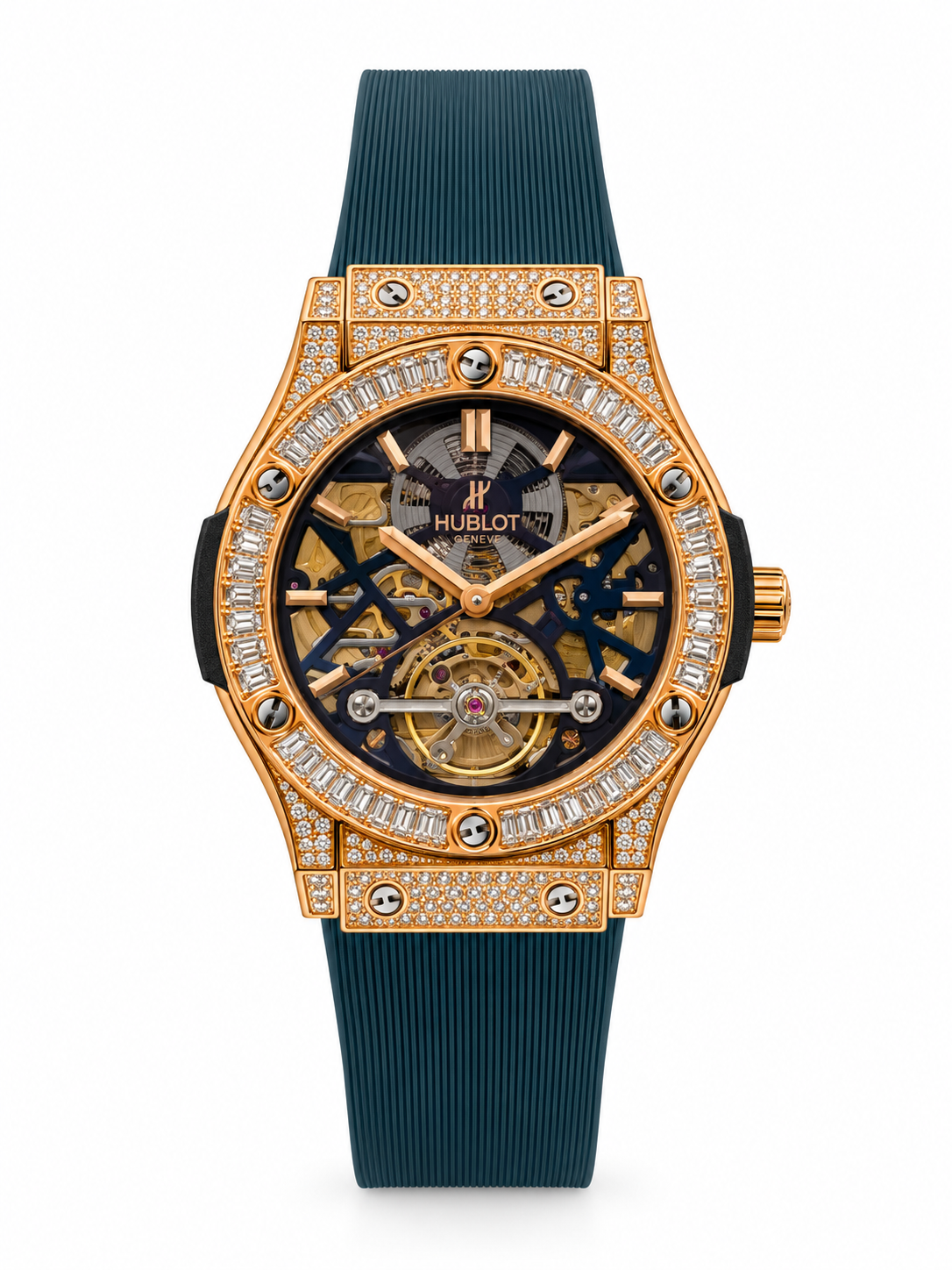 Hublot Classic Fusion skeleton  King Gold Diamonds