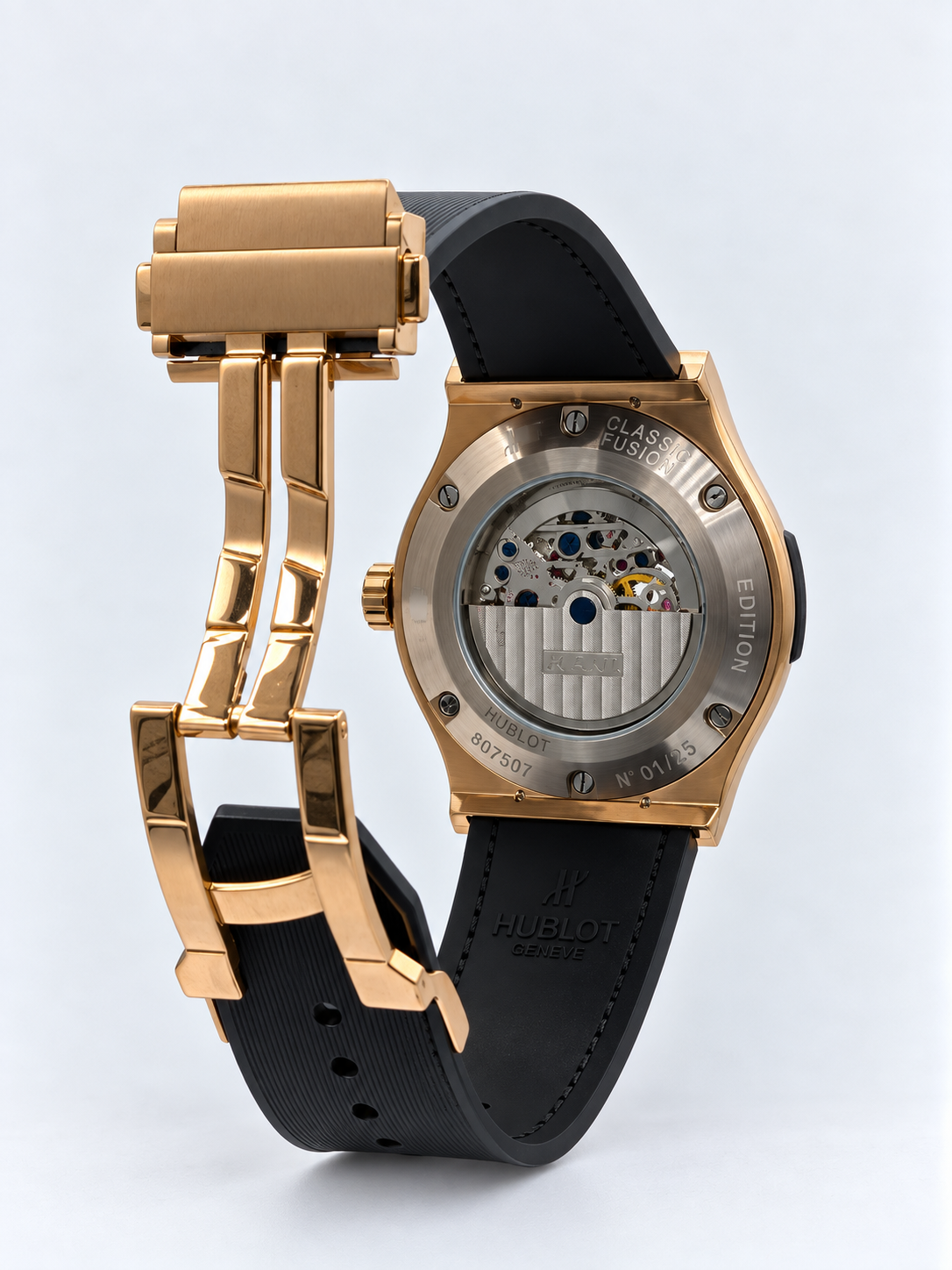 Hublot Classic Fusion Skeleton King Gold Diamonds