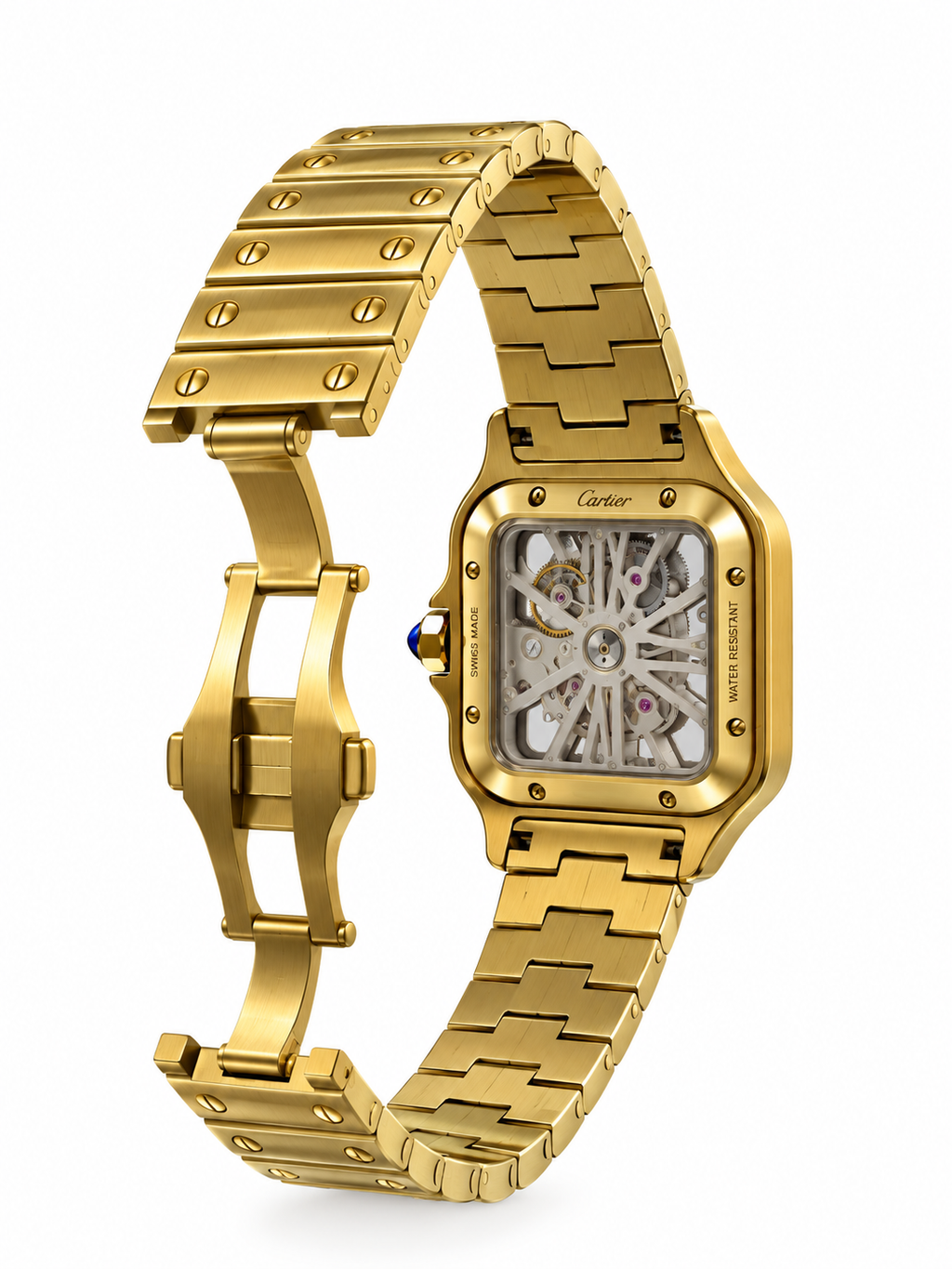 Cartier Santos Skeleton Gold