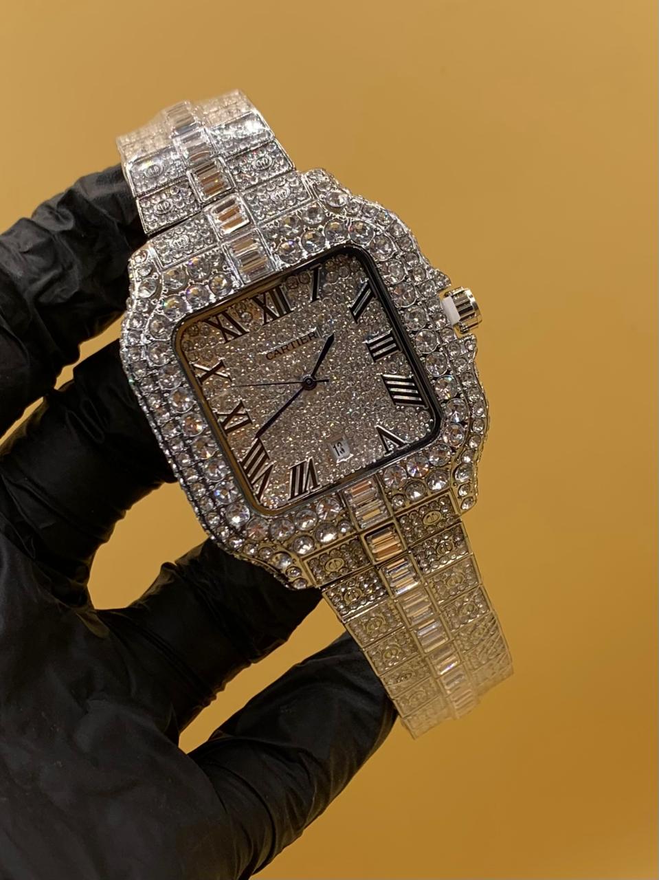 Men Cartier Manual Ice Watch