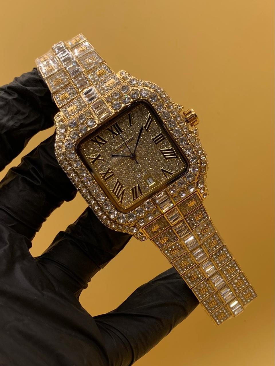 Men Cartier Manual Ice Watch