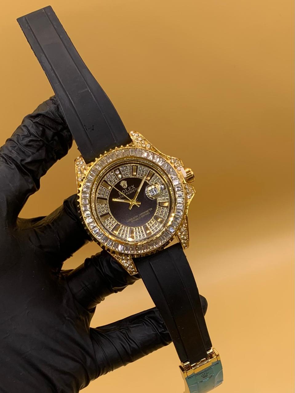 Men Rolex Strap Ice Look Manual
