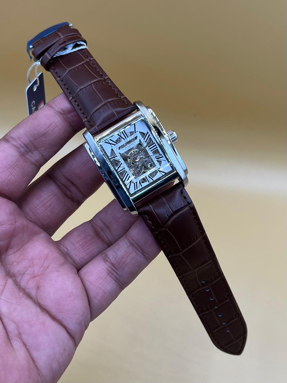 Men Watch Casirui Automatic Leather strap
