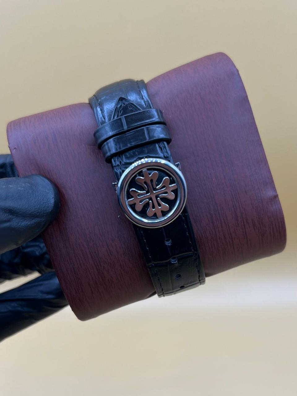 Men Watch Patek Phillipe Manual Leather Strap