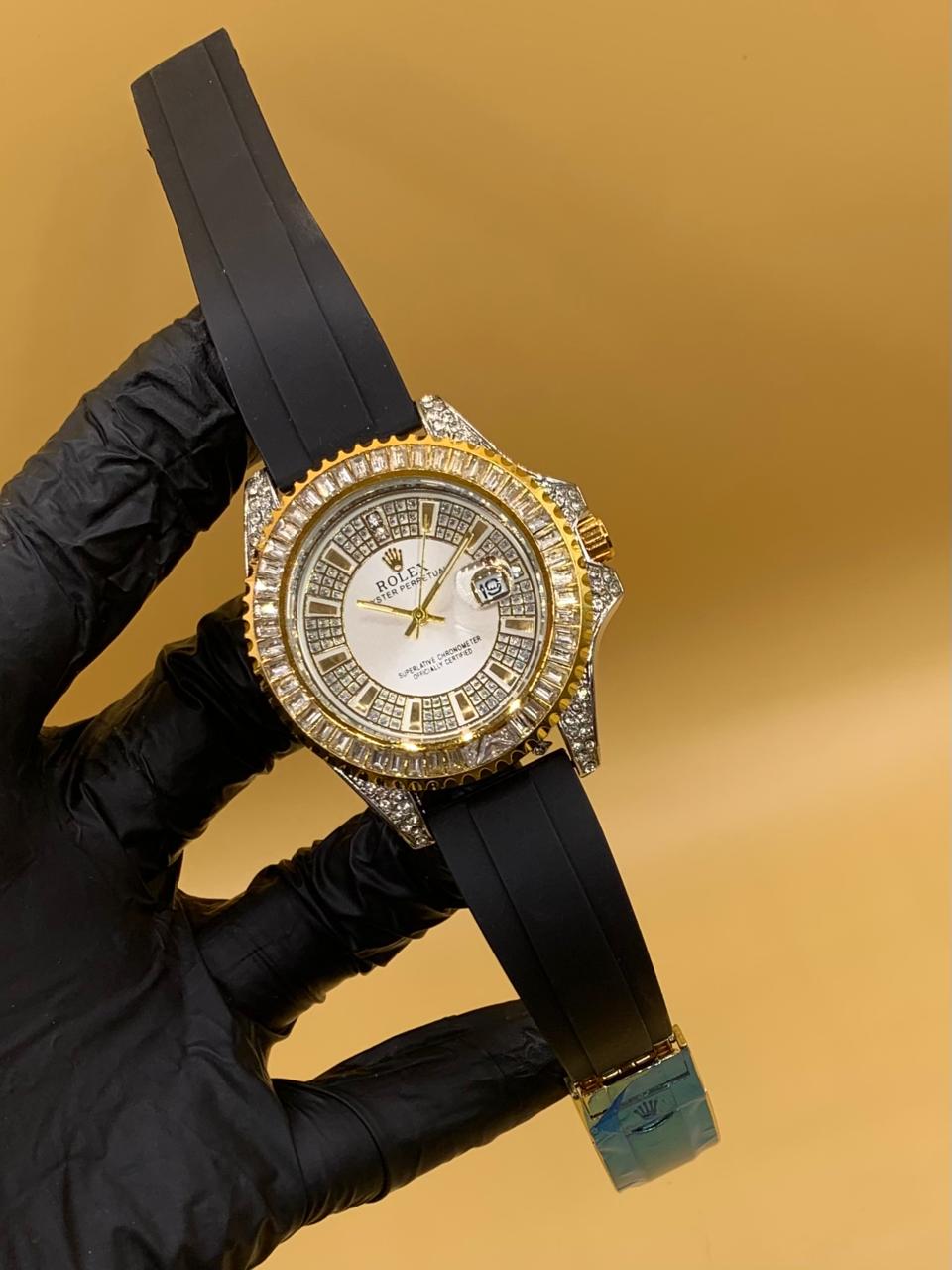 Men Rolex Strap Ice Look Manual