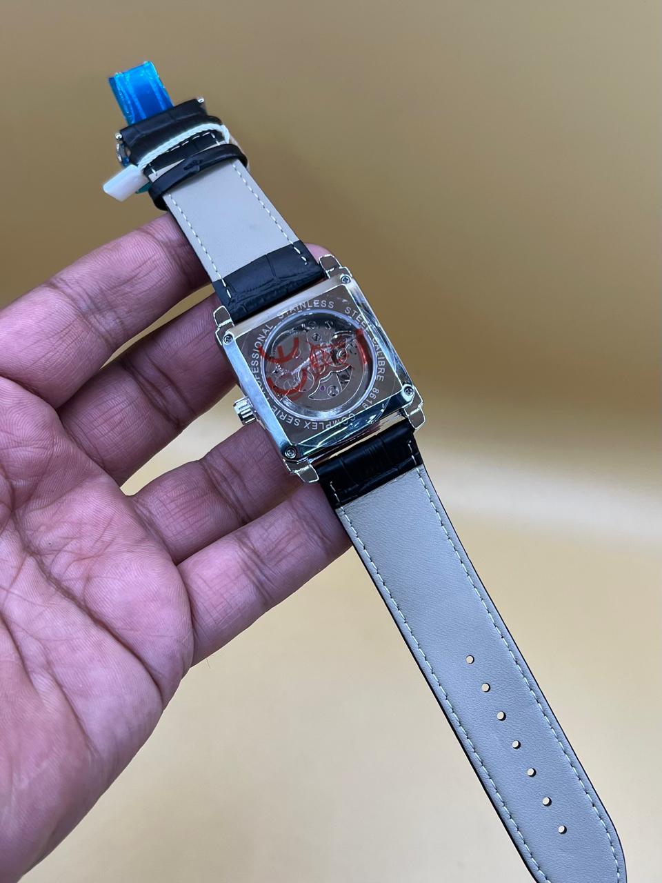 Men Watch Casirui Automatic Leather Strap