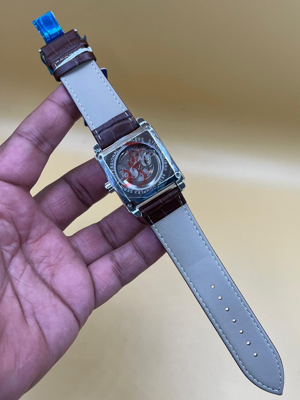 Men Watch Casirui Automatic Leather strap