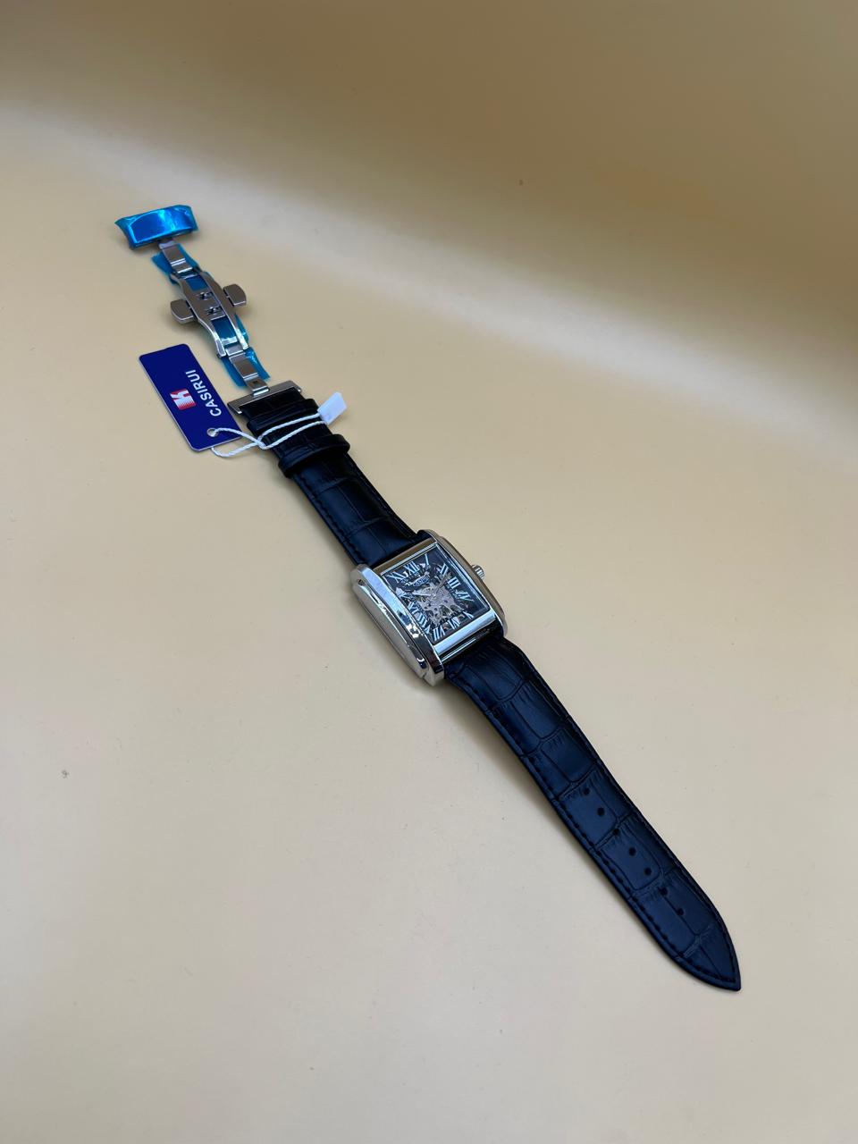 Men Watch Casirui Automatic Leather Strap
